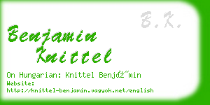 benjamin knittel business card